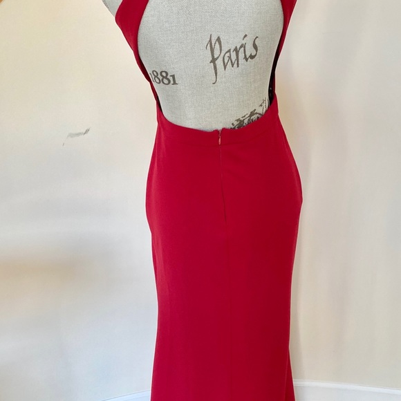 Lulus Red Hot Full Length Lace Up Gown - Picture 4 of 7